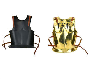 เสื้อเกราะสไตล์ยุคกลาง สายหนังขัดเงาสีทองเหลือง สำหรับงาน SCA ของขวัญฮาโลวีน ชุดคอสตูม - Product Image 4