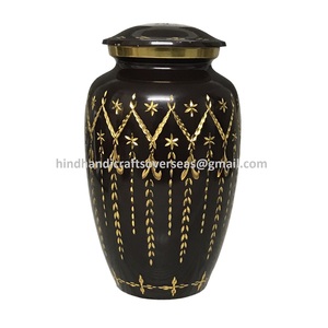 Urnas de Cremación para Adultos, Color Azul Claro, Grabadas, de Latón, Estilo Americano Clásico, 10 Pulgadas, Alta Calidad - Product Image 5