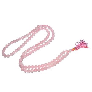 Rose cuarzo de calidad superior japonés Mala 108 cuentas | Cuarzo Rosa de calidad superior japonés Mala 108 cuentas a bajo precio - Product Image 1