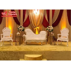 Juego de Sofás de Boda Blancos Estilo Francés, Estilo Lujoso para Escenario de Boda, Muebles Franceses, Trono Real para Recepción, Juego de Sofás de Boda - Product Image 1