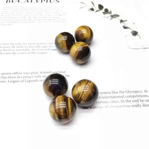 Sphère en pierre précieuse œil de tigre polie neuve |   Boule de cristal en œil de tigre doré de haute qualité |   Sphère en œil de tigre flashy en gros - Product Image 3