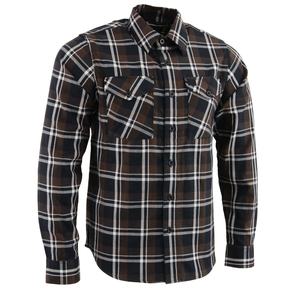 Camisa de franela de algodón para hombre con cierre de botón frontal de manga larga y costuras duraderas, ropa perfecta para montar en motocicleta al aire libre - Product Image 3