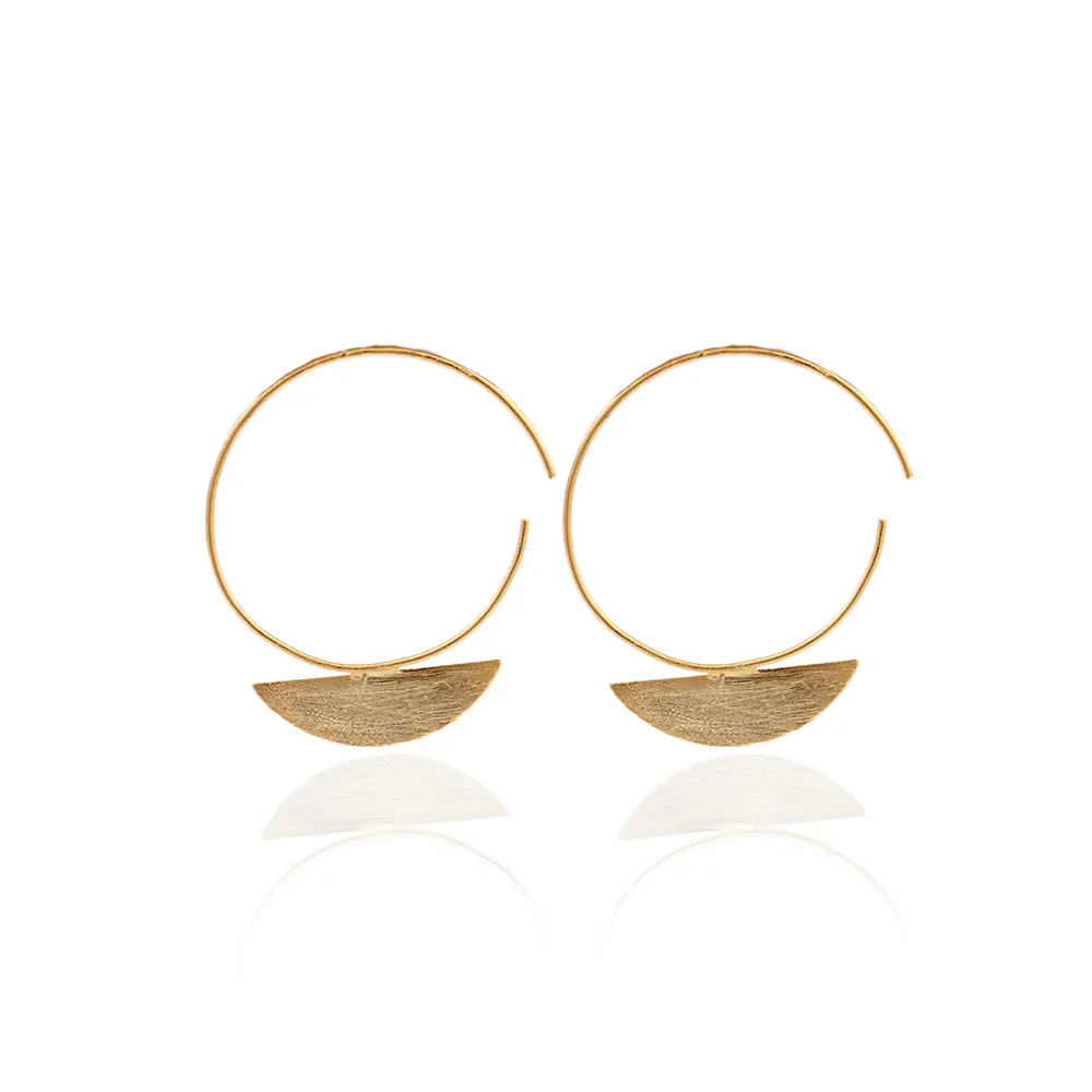 Alla moda oro placcato design ottone metallo orecchino gioielli accessori da donna Designer regali gioielli. Modalità Joyas E-534