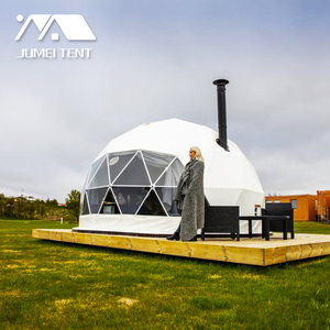 חורף חיצוני יוקרה איגלו הגיאודזית Glamping ברור כיפת בית אוהל עם אח בידוד