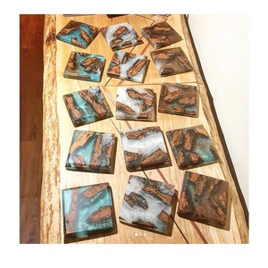 Posavasos de piedra de resina de estilo clásico para té, café, vino, cocina, Decoración de mesa, alfombrillas y almohadillas, accesorios empaquetados en cartón - Product Image 6