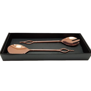 Premium <b>Copper</b> Salad Server Set Eco-Friendly & Decorative Custom Gift Packaging With Logo Printing for Weddings - Product Image 1