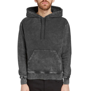 เสื้อฮู้ดดี้ผ้าฝ้ายเรียบแบบโอเวอร์ไซส์สำหรับฤดูหนาว  แบบสวมหัว  สำหรับผู้ชาย  แบบยูนิเซ็กซ์  ขายส่ง  ไซส์ใหญ่  แบบวินเทจ  ล้างสีแบบแอซิด - Product Image 1