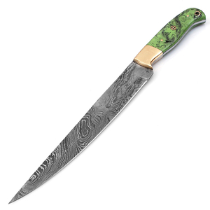 new Style Custom Hand Forged Damascus Fillet <b>chef</b> knife With leather Sheath cover (smk1597) - Product Image 6