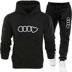 Custom Winter Street Fashion Men's Jogger Pants 350g Heavyweight Fleece Sweatshirt Set Customizable Men's <b>Hoodies</b> Sweatshirts - Product Image 1