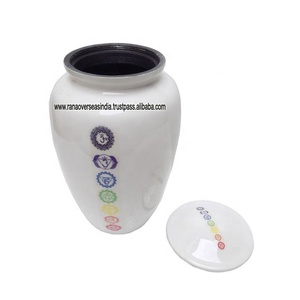 Seven Chakra Seven Symbol Seven Color Cremation Urn <b>Memorial</b> Container Jar for Ashes Adult Female & Male - Product Image 3