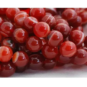 Custom Red Agate Gemstone <b>Beads</b> for Making Bracelets Bulk Purchase Natural Healing Gemstone <b>Beads</b> India - Product Image 1