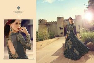 ชุดสูท salwar kameez สำหรับผู้หญิงอินเดียเสื้อผ้างานปักลายด้วยหินผ้าไหมตาข่ายเย็บเต็มผ้าอัลฟามูเมโร - Product Image 4