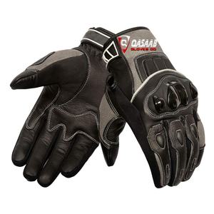 Bikers Motorcycle Black Pu Leather Breathable Summer Winter Meshed Hard-Knuckle Touchscreen Motorbike Racing Riding <b>Gloves</b> - Product Image 1