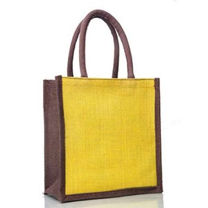 Vente en gros, fourre-tout à cordon blanc noir, sac à provisions en lin et toile de jute à grand imprimé, logo personnalisé - Product Image 6