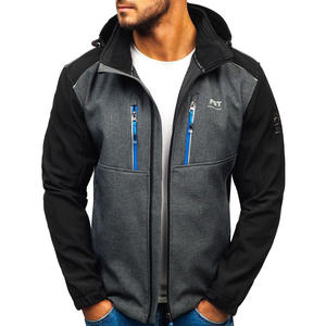 เสื้อแจ็คเก็ตขนแกะผู้ชายแบบมีฮู้ด ดีไซน์ใหม่ คอตั้ง โลโก้ด้านหน้า ปรับแต่งขนาดและสีได้ คุณภาพสูง เป็นมิตรกับสิ่งแวดล้อม ทนทาน - Product Image 1