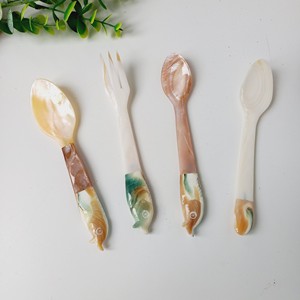 Cuillère en coquillage mère de perle, vendu avec Logo Laser, personnalisé, vente en gros, exquise et naturel - Product Image 1