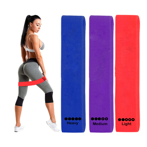 Bandes de résistance en tissu de coton avec Logo personnalisé imprimé, 3 bandes bottin pour la hanche, ensemble de Fitness, 2020 - Product Image 1
