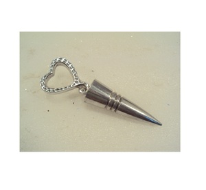 Heart Shape Silver Aluminium Wine Bottle <b>Stoppers</b> - Product Image 5