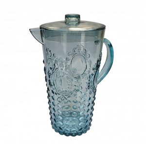 Pichet à eau en acrylique rubis blanc avec couvercle - Product Image 3