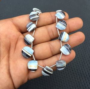 Pierres précieuses naturelles opale plus audacieuse 25 pièces en forme de cœur à facettes belles perles de Briolette pour la fabrication de bijoux - Product Image 2