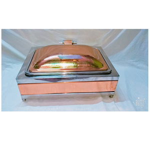 Plat à frire rectangulaire en acier inoxydable, plaqué or Rose, de forme rectangulaire, fait à la main, meilleure vente et de haute qualité - Product Image 1