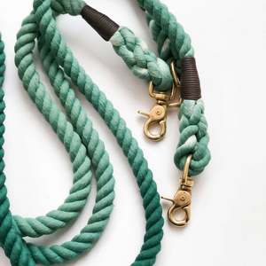 Laisse en coton pour chien, laisse de chien boho teint à la main, accessoire écologique, avec corde, pour nouveau cadeau, tendance, pour maman de chien - Product Image 1