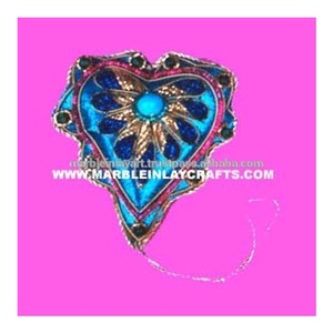 Zari Embroidery Christmas Decorative <b>Heart</b> <b>Ornaments</b> - Product Image 1