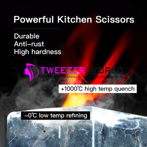 Ciseaux de cuisine robustes, compatibles lave-vaisselle, en acier inoxydable, multi-usages, ultra-affûtés, pour couper la viande, le poulet - Product Image 6