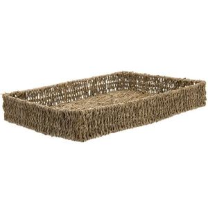 Plateau en rotin au design vintage, forme rectangulaire, grande taille, parfait pour le service des aliments et un décor élégant - Product Image 2