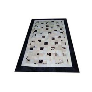 Tapis en cuir véritable brodé sur mesure avec poils naturels, produit de luxe pour salle de prière, échantillon gratuit - Product Image 1