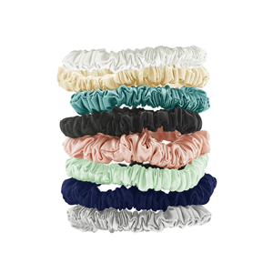 Scrunchie de seda pura de alta calidad, tela de seda 100% en rosa, 1cm - Product Image 6