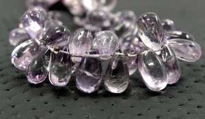 ลูกปัดอัญมณีอเมทิสต์สีชมพูธรรมชาติ50ชิ้น,ลูกปัดรูปหยดน้ำตาเรียบหรือสร้อยคอสร้อยข้อมือ DIY สำหรับทำเครื่องประดับ - Product Image 3