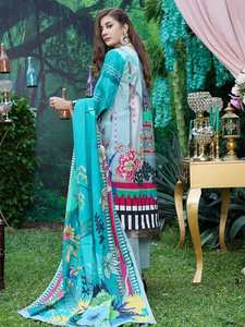 Trajes Shalwar Kameez de gasa fina de alta calidad para mujer, ropa de invierno con bordado de estilo pakistaní para fiestas - Product Image 3