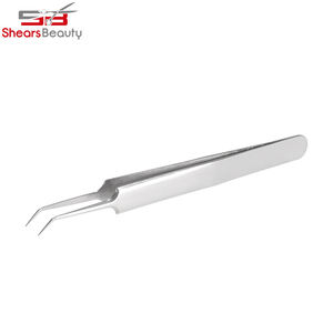 Shears <b>Beauty</b> Solid Color Ultimate Stainless Steel <b>Eyelash</b> Extension Tweezers Women's Cosmetic <b>Tool</b> Pointed Tip Customizable - Product Image 2