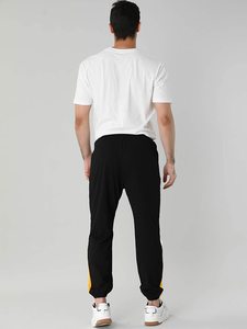 Pantalones de chándal con logotipo bordado para hombre, prenda deportiva masculina con bordado de SizeCustom, en color negro lavado, 100% algodón, resistente al sudor - Product Image 6