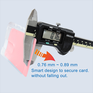 Porte-badge en plastique rigide givré pour carte CR80 simple - Product Image 2