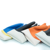 Guantes de Látex de Alta Calidad Hechos en Malasia, Gruesos, Resistentes, Forrados de Algodón, Duraderos, para Uso Industrial
