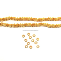 Perles torsadées plaquées or NanPlanetSilver - Vendues par brin - Brin de 8 pouces de long - Modèle BF083