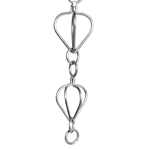 หัวใจออกแบบลวดอลูมิเนียมฝนโซ่ออกประตูอลูมิเนียมถ้วยฝนโซ่ - Product Image 1