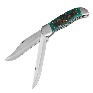 Xyj couteau pliant géant fait à la main, magnifique couteau à double lame (smk1604) - Product Image 1
