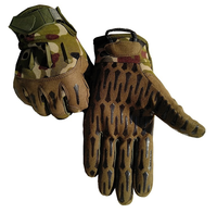 Gants d'entraînement de sécurité camouflage pour hommes avec nylon, nitrile, latex, cuir et pointe en acier pour une utilisation de tir de haute qualité