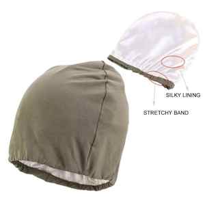 Bonnet unisexe en coton extensible 100 % avec doublure en satin de soie, grande taille, respirant, écologique, léger, doux et résistant aux taches – Vente chaude - Product Image 5