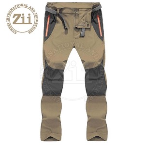 Pantalon cargo décontracté pour homme 100 % coton, grande taille, coupe droite, taille mi-haute, léger, coupe-vent, avec braguette boutonnée - Idéal pour les sports de plein air - Product Image 1