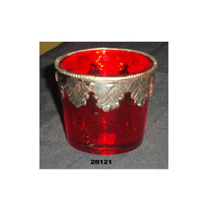 Fábrica al por mayor nuevo diseño personalizado latón rojo y vidrio votivo - Product Image 1