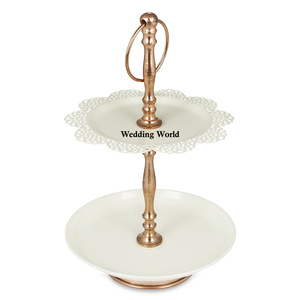 Support à gâteau en métal de forme ronde plaqué or porte-gâteau design fait main qualité supérieure en gros nouveau support à gâteau - Product Image 5