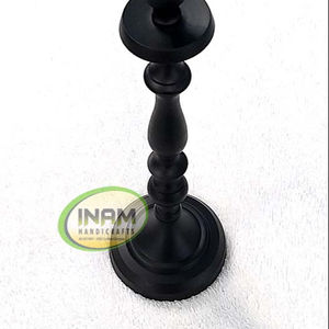 Bougeoir en métal nickel noir fait à la main finition noire mate maison mariage fête dîner en aluminium bougeoir pour la décoration de la maison - Product Image 1