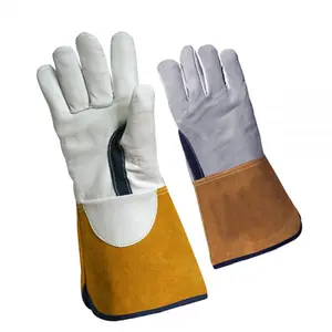 WELDAS Welding Gloves, Wing Thumb, Cow Shoulder Split Leather, Size: L & XL