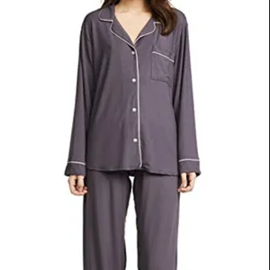 New arrival latest design women cotton pajamas night lounge wear long sleeve sleeping pajamas for sexy girls pajama seeds suit