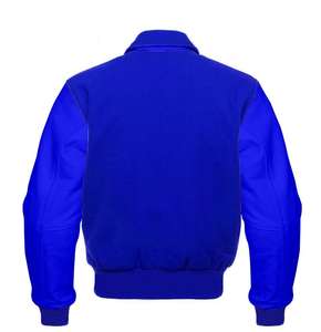 Chaqueta Bomber de invierno personalizable de talla grande para hombre, estilo universitario de béisbol con detalle de Letterman, impermeable y transpirable - Product Image 2