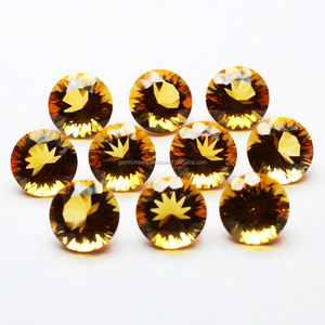 เครื่องประดับทำด้วยมือทำจากหินอัญมณีทรงกลมสีเหลืองซิทรินขนาด10มม. หินกึ่งมีค่ามีทุกขนาด - Product Image 6